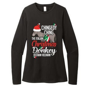 Dominick The Christmas Donkey Italian Christmas Donkey Womens CVC Long Sleeve Shirt