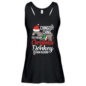 Dominick The Christmas Donkey Italian Christmas Donkey Ladies Essential Flowy Tank