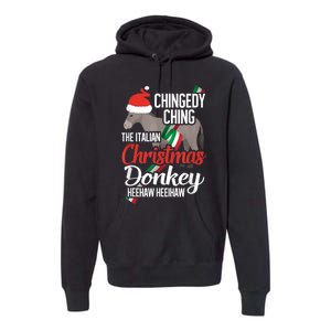 Dominick The Christmas Donkey Italian Christmas Donkey Premium Hoodie