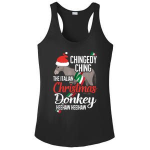 Dominick The Christmas Donkey Italian Christmas Donkey Ladies PosiCharge Competitor Racerback Tank