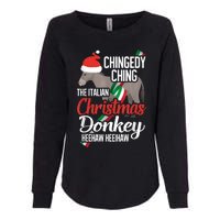 Dominick The Christmas Donkey Italian Christmas Donkey Womens California Wash Sweatshirt