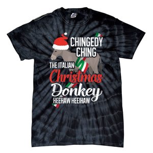 Dominick The Christmas Donkey Italian Christmas Donkey Tie-Dye T-Shirt