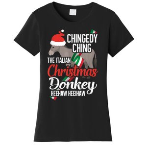 Dominick The Christmas Donkey Italian Christmas Donkey Women's T-Shirt