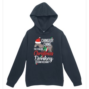 Dominick The Christmas Donkey Italian Christmas Donkey Urban Pullover Hoodie