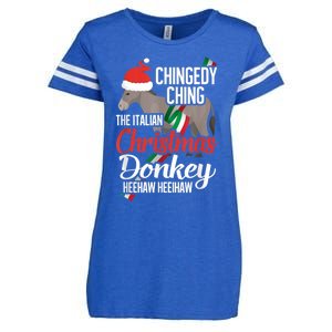 Dominick The Christmas Donkey Italian Christmas Donkey Enza Ladies Jersey Football T-Shirt