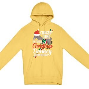 Dominick The Christmas Donkey Italian Christmas Donkey Cool Gift Premium Pullover Hoodie