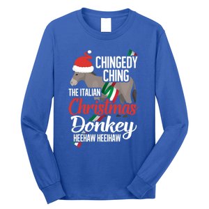 Dominick The Christmas Donkey Italian Christmas Donkey Cool Gift Long Sleeve Shirt