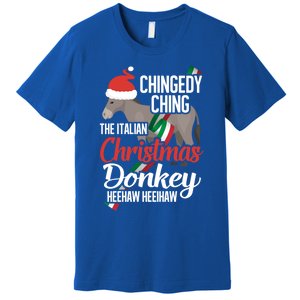 Dominick The Christmas Donkey Italian Christmas Donkey Cool Gift Premium T-Shirt