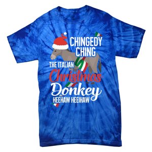 Dominick The Christmas Donkey Italian Christmas Donkey Cool Gift Tie-Dye T-Shirt