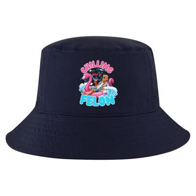 Donald Trump Chillin Like A Felon Summer Retro Pool Float Cool Comfort Performance Bucket Hat