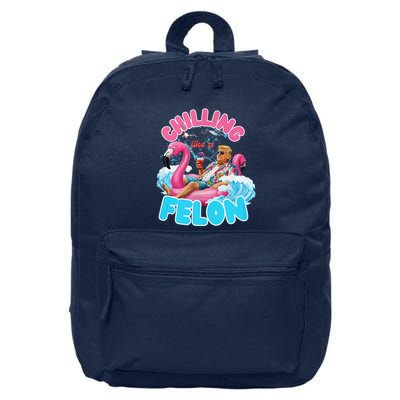 Donald Trump Chillin Like A Felon Summer Retro Pool Float 16 in Basic Backpack