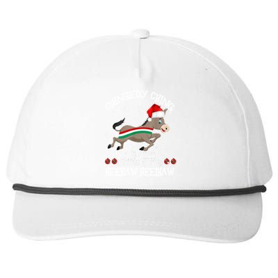 Dominick The Christmas Donkey Italian Donkey Christmas Gift Snapback Five-Panel Rope Hat