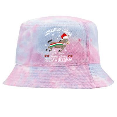 Dominick The Christmas Donkey Italian Donkey Christmas Gift Tie-Dyed Bucket Hat