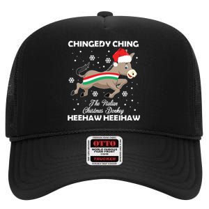 Dominick The Christmas Donkey Italian Donkey High Crown Mesh Back Trucker Hat