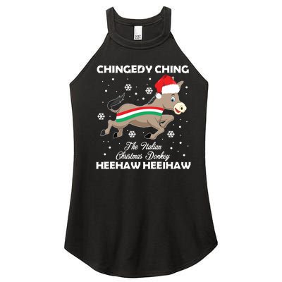 Dominick The Christmas Donkey Italian Donkey Women's Perfect Tri Rocker Tank