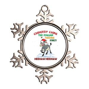 Dominick The Christmas Donkey Italian Donkey Christmas Cool Gift Metallic Star Ornament