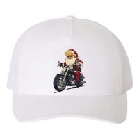 Donald Trump Christmas Biker Motorbike Funny Santa Yupoong Adult 5-Panel Trucker Hat