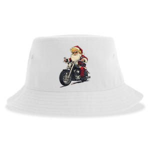 Donald Trump Christmas Biker Motorbike Funny Santa Sustainable Bucket Hat