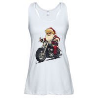 Donald Trump Christmas Biker Motorbike Funny Santa Ladies Essential Flowy Tank