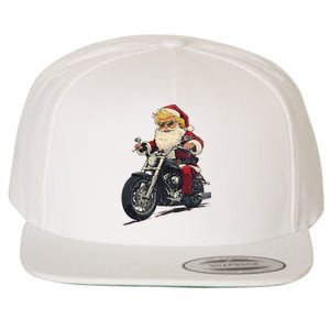 Donald Trump Christmas Biker Motorbike Funny Santa Wool Snapback Cap