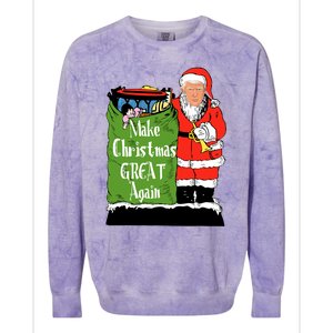 Donald Trump Christmas Great Again Xmas Holiday Colorblast Crewneck Sweatshirt