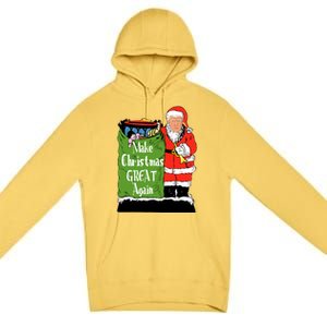 Donald Trump Christmas Great Again Xmas Holiday Premium Pullover Hoodie