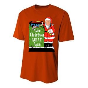 Donald Trump Christmas Great Again Xmas Holiday Performance Sprint T-Shirt