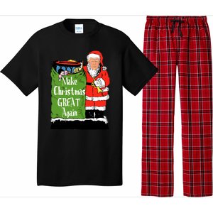 Donald Trump Christmas Great Again Xmas Holiday Pajama Set