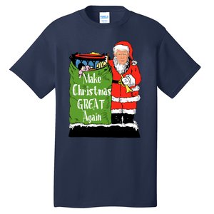 Donald Trump Christmas Great Again Xmas Holiday Tall T-Shirt