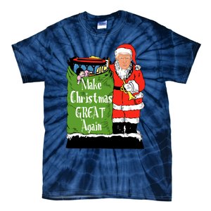 Donald Trump Christmas Great Again Xmas Holiday Tie-Dye T-Shirt