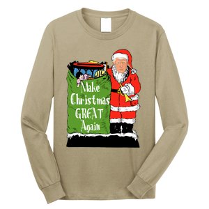 Donald Trump Christmas Great Again Xmas Holiday Long Sleeve Shirt