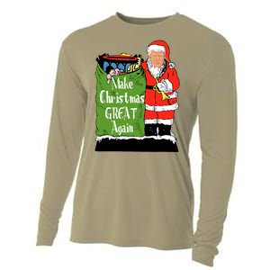 Donald Trump Christmas Great Again Xmas Holiday Cooling Performance Long Sleeve Crew