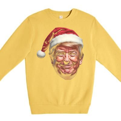 Donald Trump Christmas Funny Maga Santa Hat Gift Premium Crewneck Sweatshirt