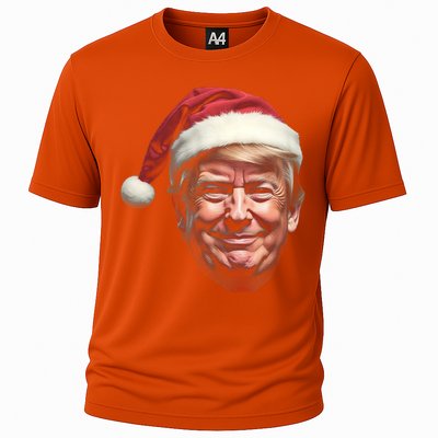 Donald Trump Christmas Funny Maga Santa Hat Gift Cooling Performance Crew T-Shirt