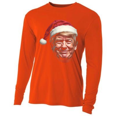 Donald Trump Christmas Funny Maga Santa Hat Gift Cooling Performance Long Sleeve Crew