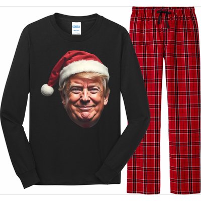 Donald Trump Christmas Funny Maga Santa Hat Gift Long Sleeve Pajama Set