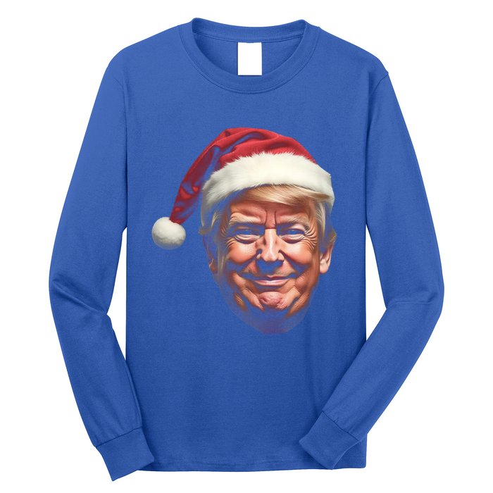 Donald Trump Christmas Funny Maga Santa Hat Gift Long Sleeve Shirt