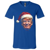 Donald Trump Christmas Funny Maga Santa Hat Gift V-Neck T-Shirt