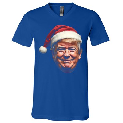 Donald Trump Christmas Funny Maga Santa Hat Gift V-Neck T-Shirt