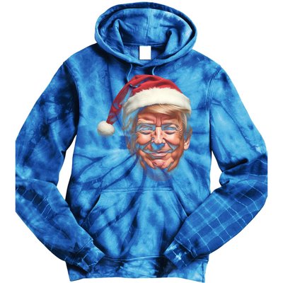 Donald Trump Christmas Funny Maga Santa Hat Gift Tie Dye Hoodie