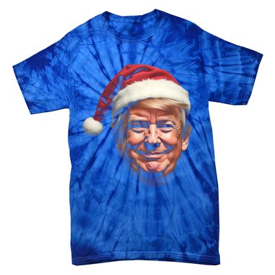 Donald Trump Christmas Funny Maga Santa Hat Gift Tie-Dye T-Shirt