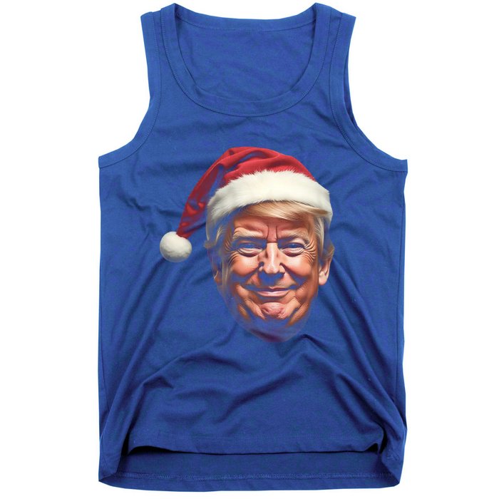 Donald Trump Christmas Funny Maga Santa Hat Gift Tank Top