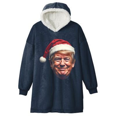 Donald Trump Christmas Funny Maga Santa Hat Gift Hooded Wearable Blanket