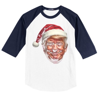 Donald Trump Christmas Funny Maga Santa Hat Gift Baseball Sleeve Shirt