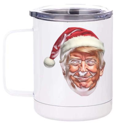 Donald Trump Christmas Funny Maga Santa Hat Gift 12 oz Stainless Steel Tumbler Cup