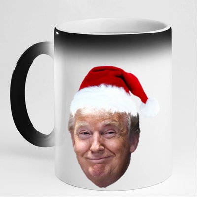 Donald Trump Christmas Funny Maga Santa Hat Gift Great Gift 11oz Black Color Changing Mug