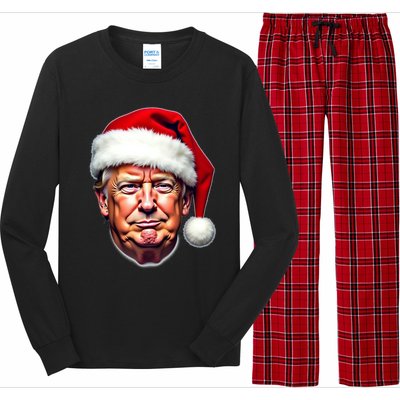 Donald Trump Christmas Funny Maga Santa Hat Funny Gift Long Sleeve Pajama Set