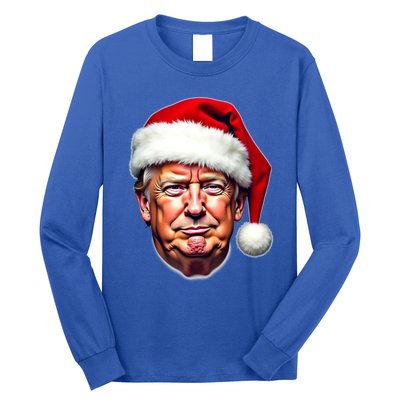 Donald Trump Christmas Funny Maga Santa Hat Funny Gift Long Sleeve Shirt