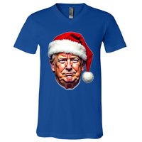 Donald Trump Christmas Funny Maga Santa Hat Funny Gift V-Neck T-Shirt