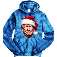 Donald Trump Christmas Funny Maga Santa Hat Funny Gift Tie Dye Hoodie